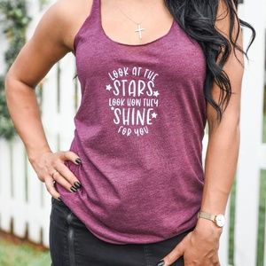 Women The Stars in Maroon Light Tank